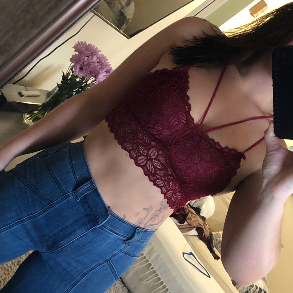 Red Strappy Bandeau